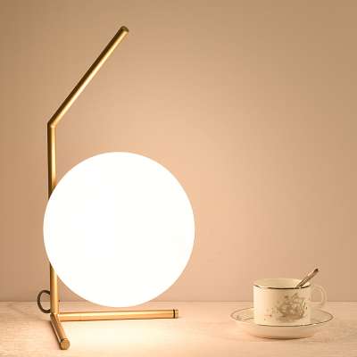 Led desk lamp post modern minimalist light luxury golden bedside bedroom desk warm romantic creative ins girl typhoon